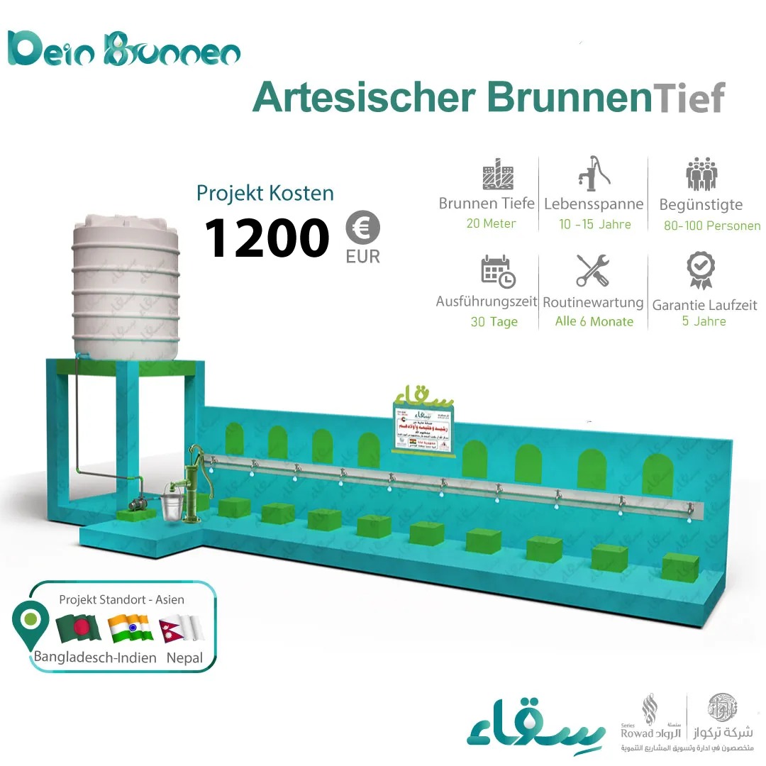 Artesischer Brunnen Tief